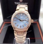 Rose Gold Replica Tag Heuer Link Lady Watch Blue MOP Face
